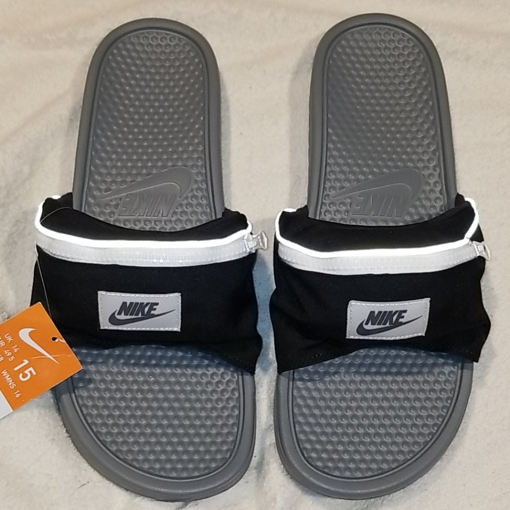 Nike Benassi JDI 'Fanny Pack' slides - size 15